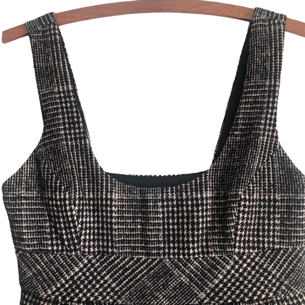 Zara Basic Black Houndstooth Wool Blend Apron Jum… - image 2